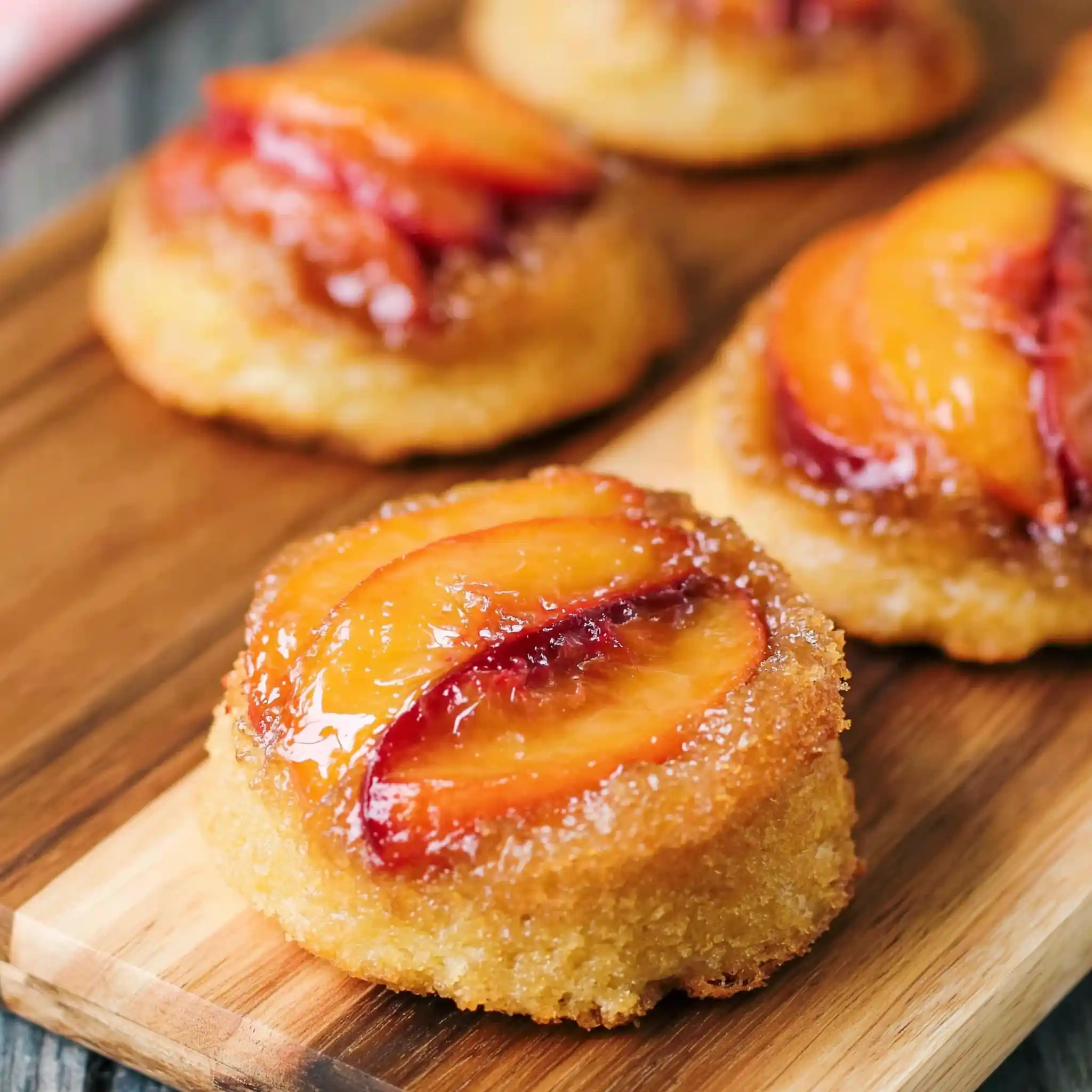 Peach Upside Down Mini Cakes