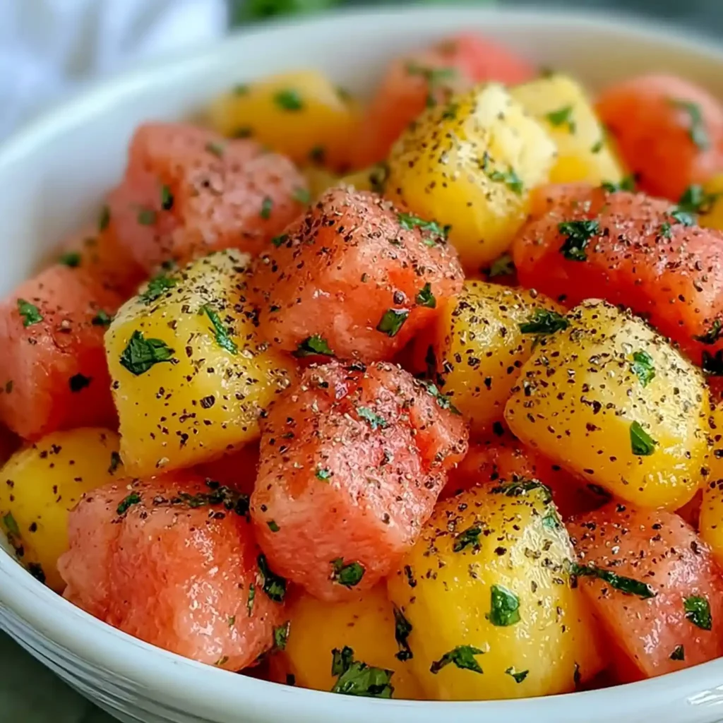 Peach Watermelon Salad That Tastes Like Summer 4 Peach Watermelon Salad