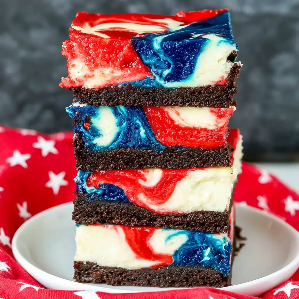 Red White and Blue Cheesecake Bars