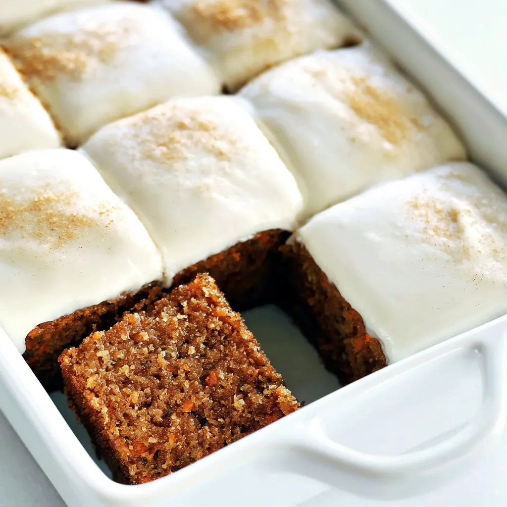 Carrot Cake Bars – Easy Moist Recipe with Cream Cheese Frosting 4 Carrot Cake Bars