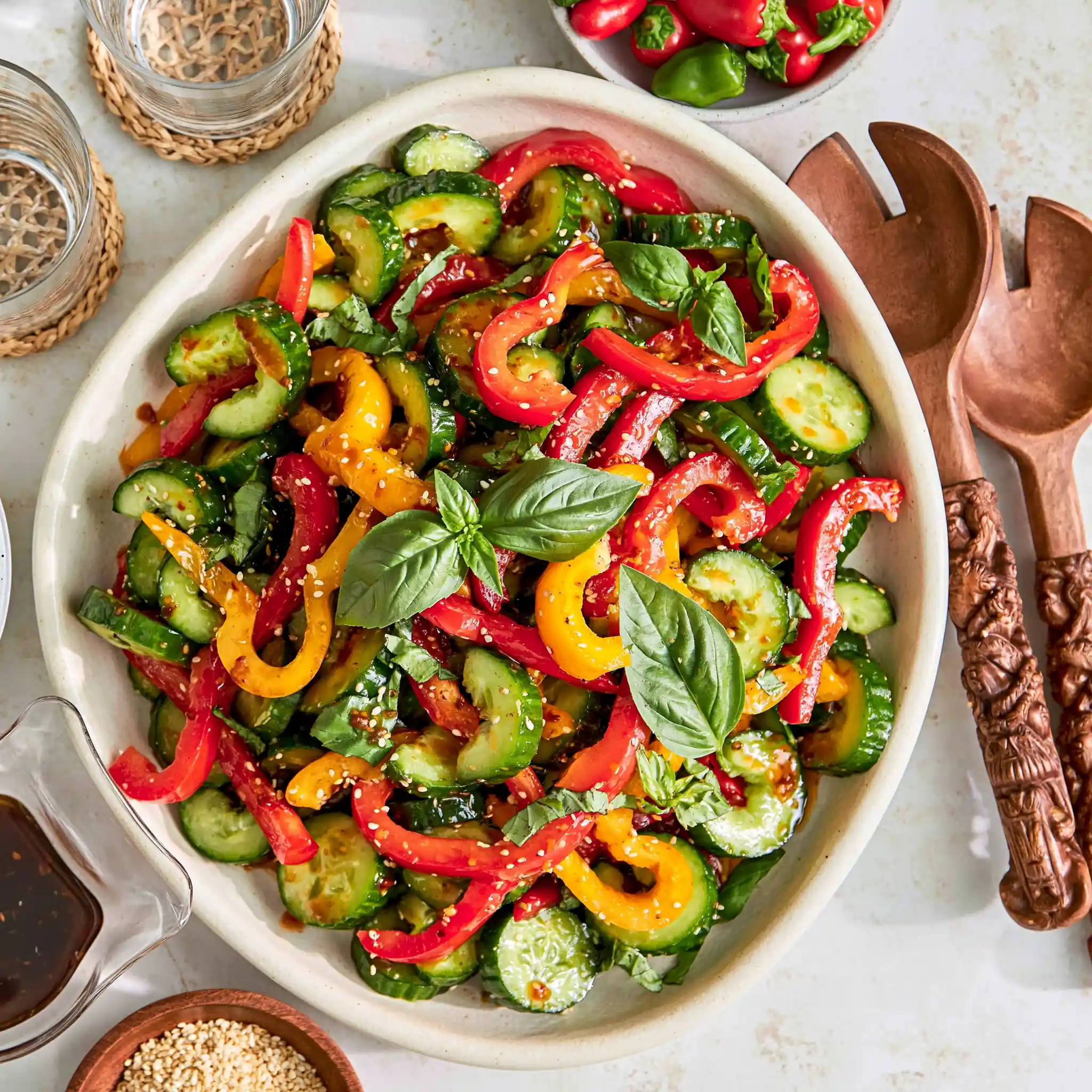 Cucumber Bell Pepper Salad