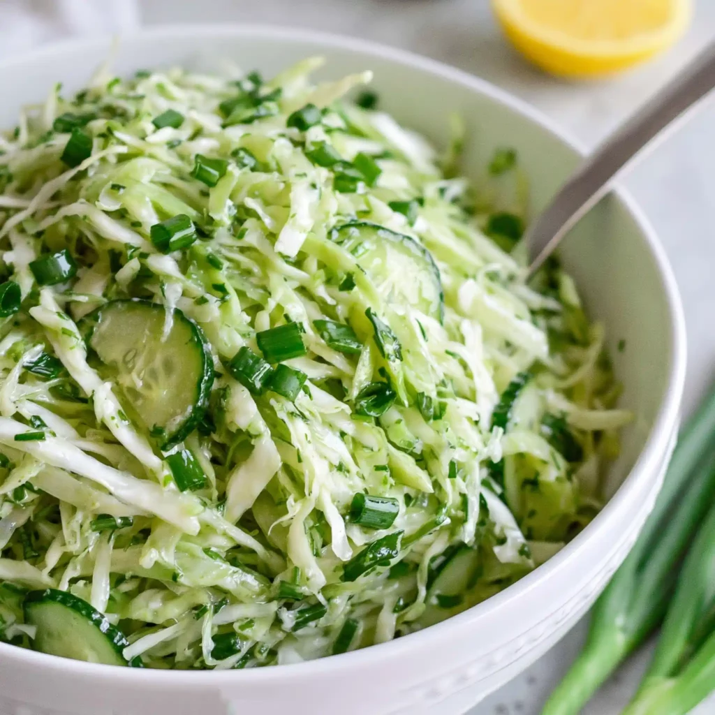 Green Cabbage Cucumber Salad