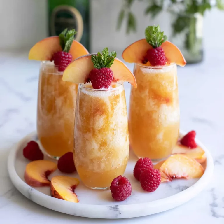 Non Alcoholic Peach Bellini