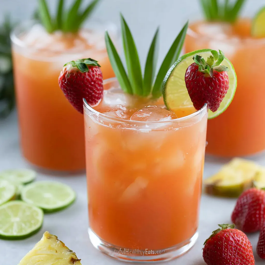Pineapple Strawberry Agua Fresca