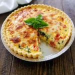 Tomato Basil Caprese Quiche