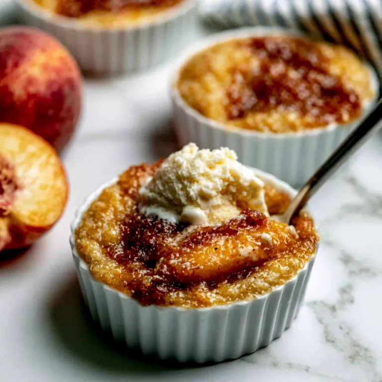 Individual Mini Peach Cobbler