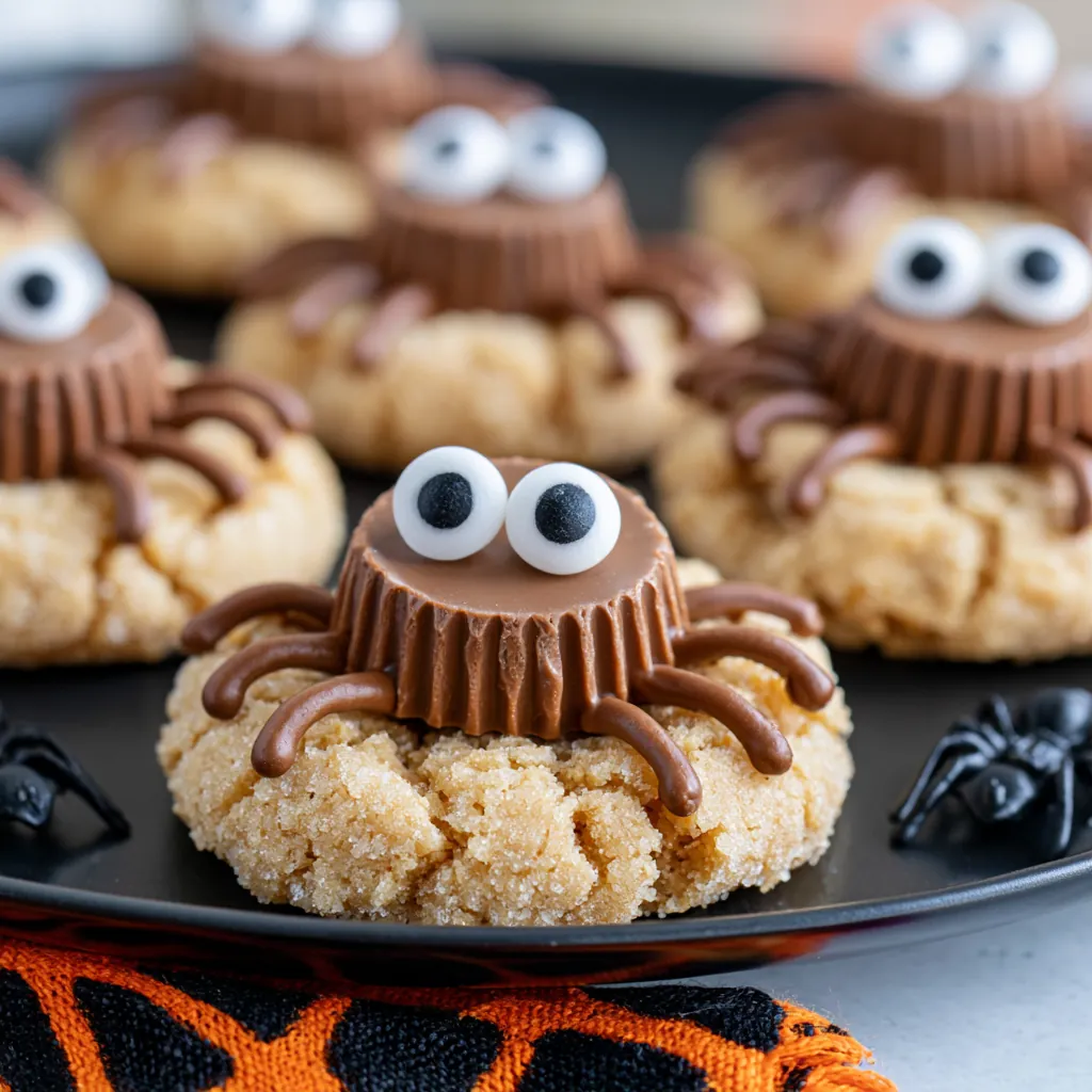 Peanut Butter Spider Cookies