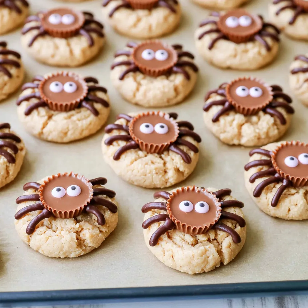 Peanut Butter Spider Cookies
