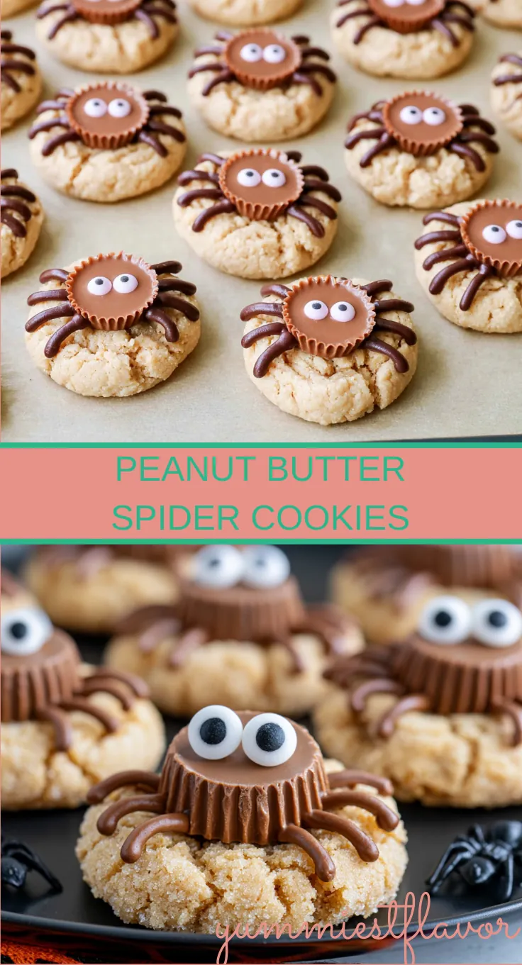 Peanut Butter Spider Cookies