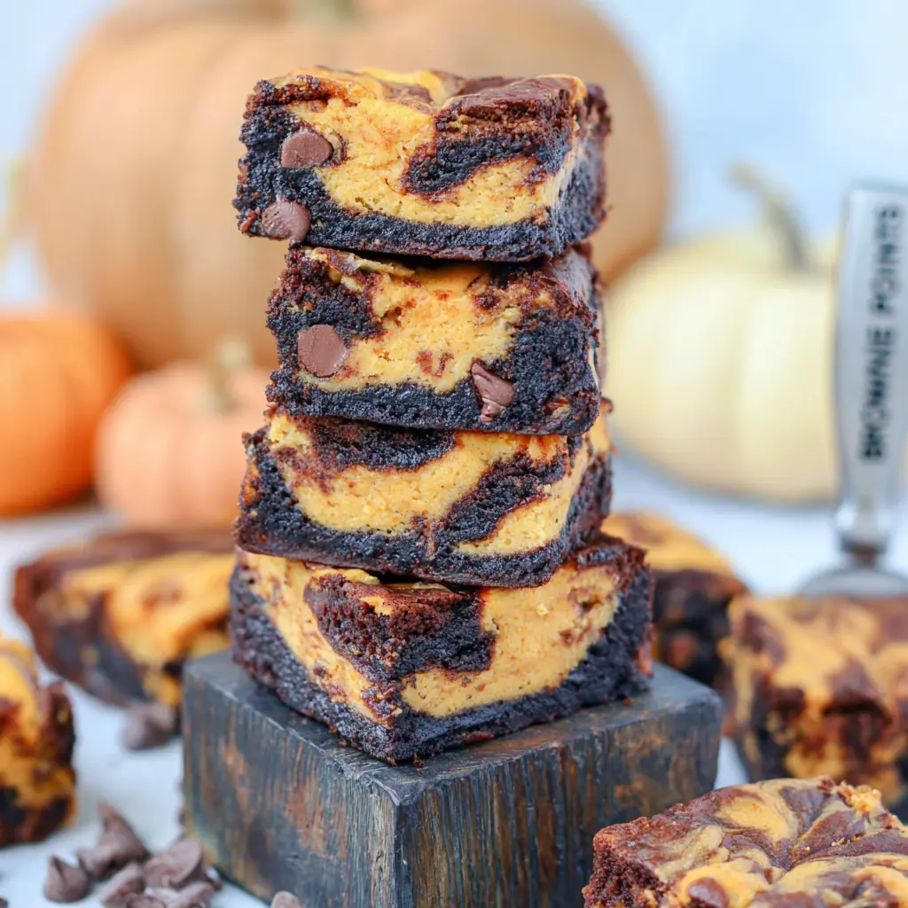 Pumpkin Brownies With a Rich Cheesecake Swirl 5 Pumpkin Brownies1 Pumpkin Brownies With a Rich Cheesecake Swirl