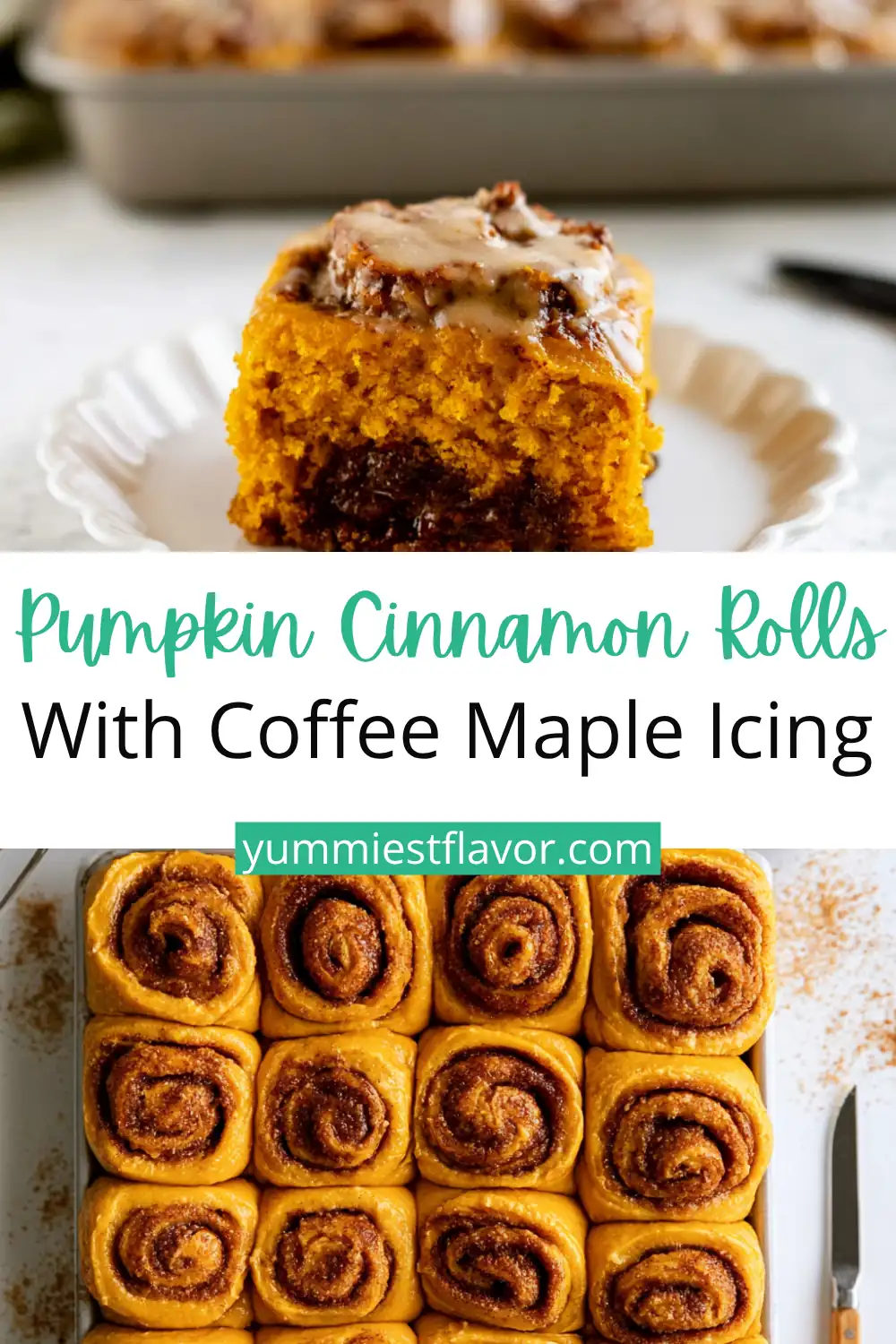 Pumpkin Cinnamon Rolls with Coffee Maple Cream Cheese Frosting 6 Pumpkin Cinnamon Rolls