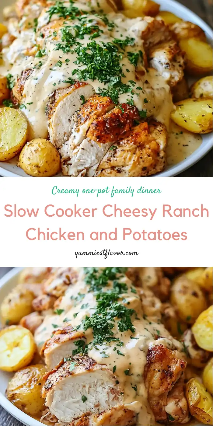 Slow Cooker Cheesy Ranch Chicken