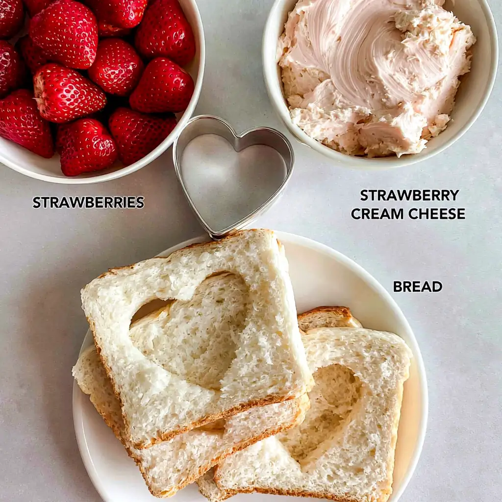 Strawberry Cream Cheese Tea Sandwiches