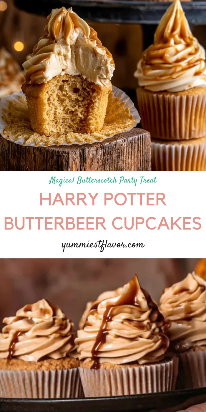 Butterbeer Cupcakes With Butterscotch Buttercream 6 Butterbeer Cupcakes