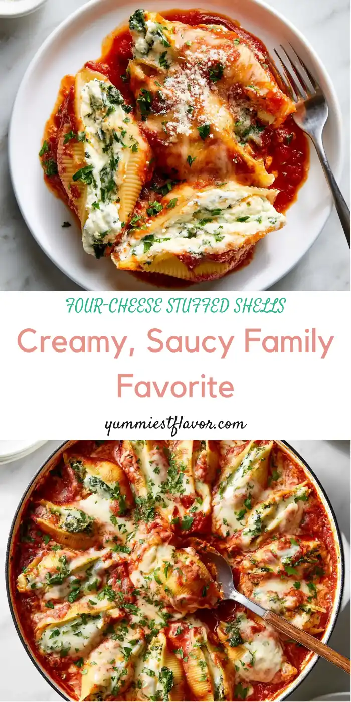 Classic Stuffed Shells With Four-Cheese Spinach Filling 6 Classic Stuffed Shells