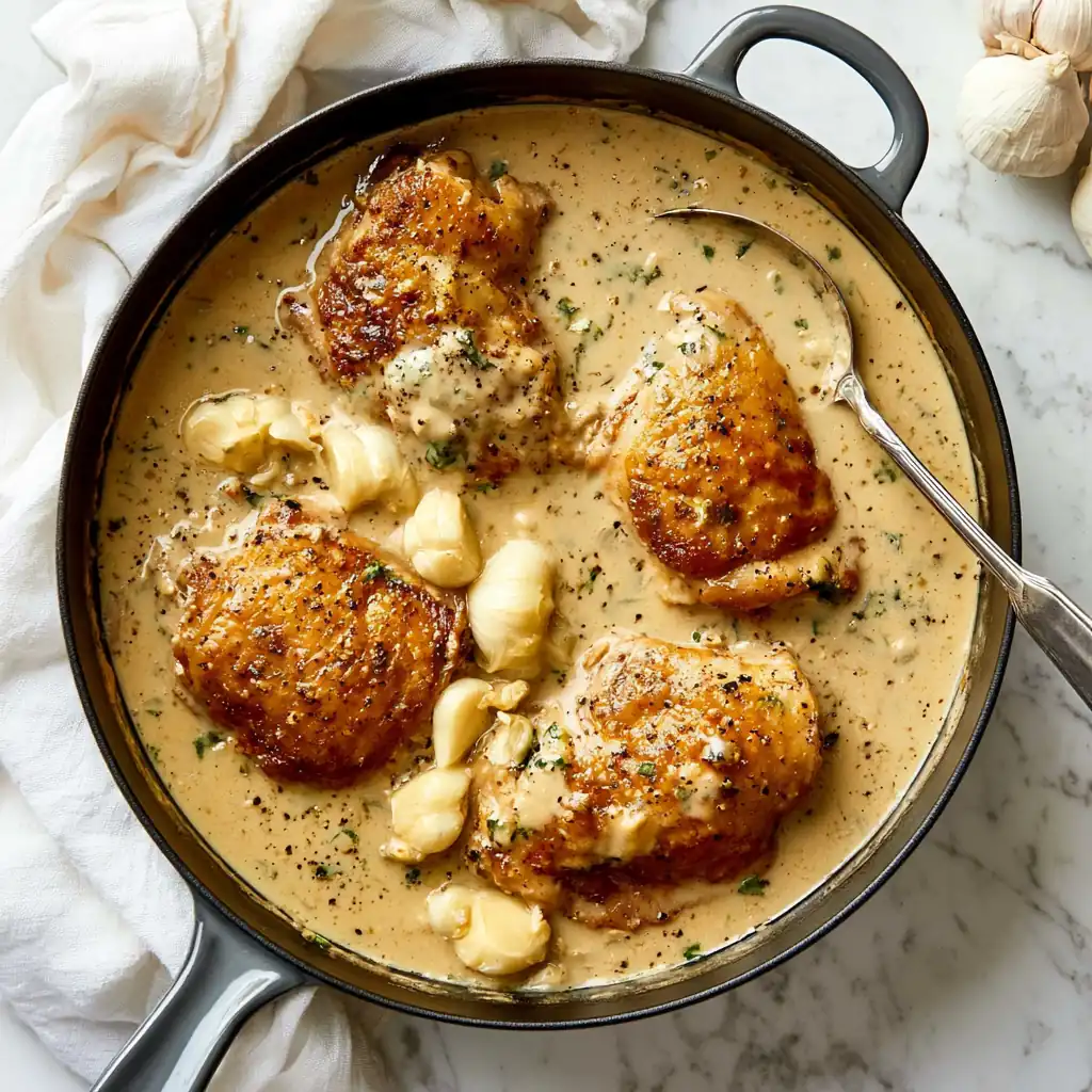 Creamy Garlic Chicken With Rich Parmesan Pan Sauce 5 Creamy Garlic Chicken