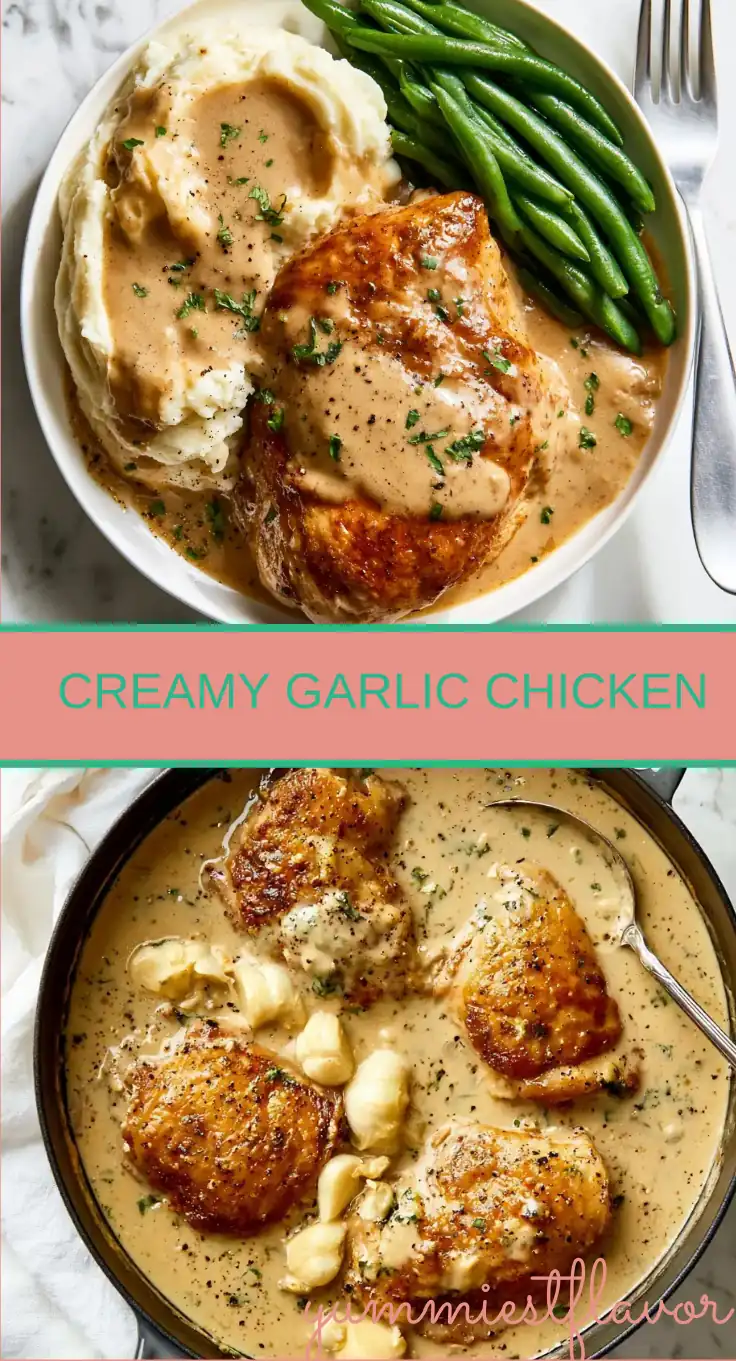 Creamy Garlic Chicken With Rich Parmesan Pan Sauce 6 Creamy Garlic Chicken