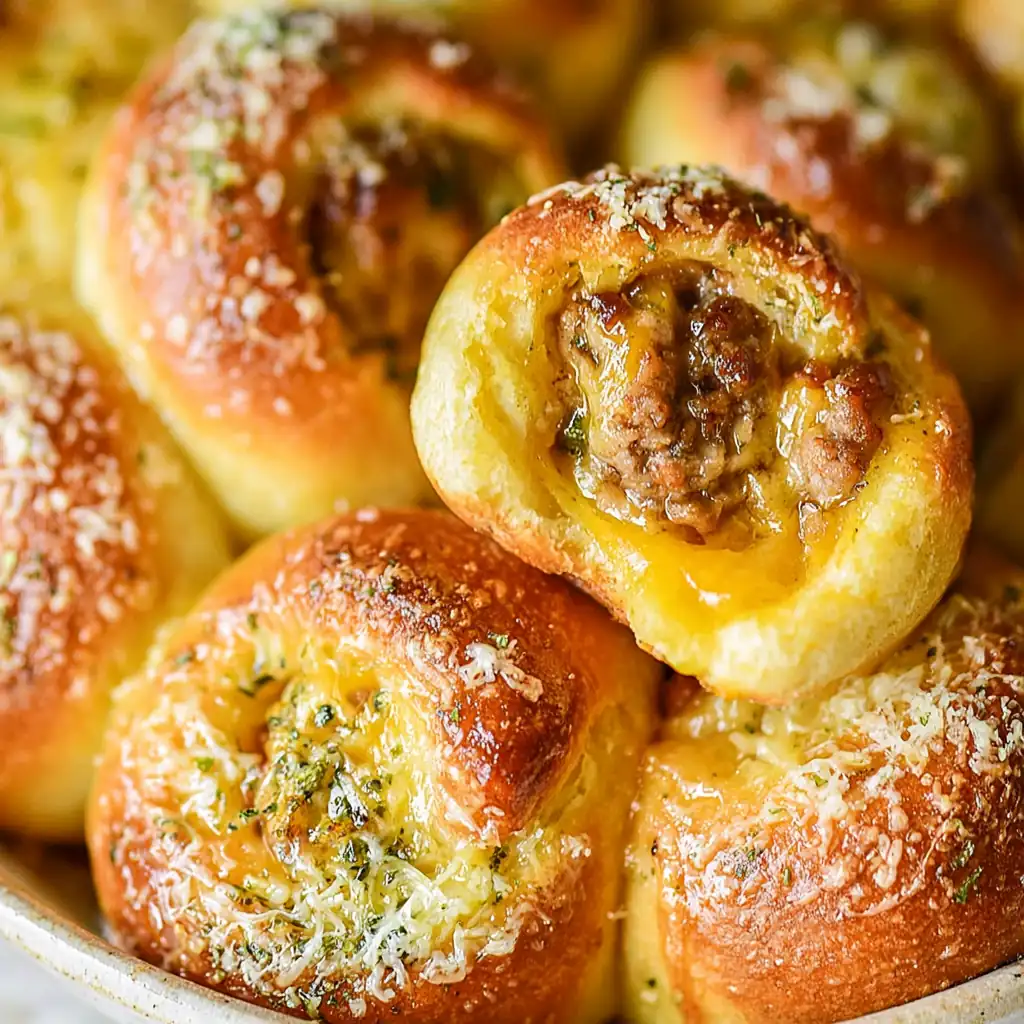 Garlic Parmesan Cheeseburger Bombs: Easy Cheesy Party Favorite 5 Garlic Parmesan Cheeseburger Bombs